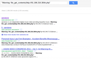 Google results (counter-wordpress)