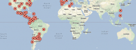 DDOS Attack map - 1 sec