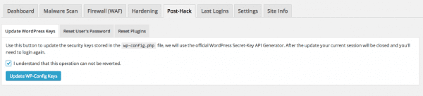 Sucuri - My Website Was Hacked - Post Hack Features