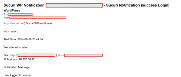Sucuri - My Website was Hacked - WordPress Security Notification