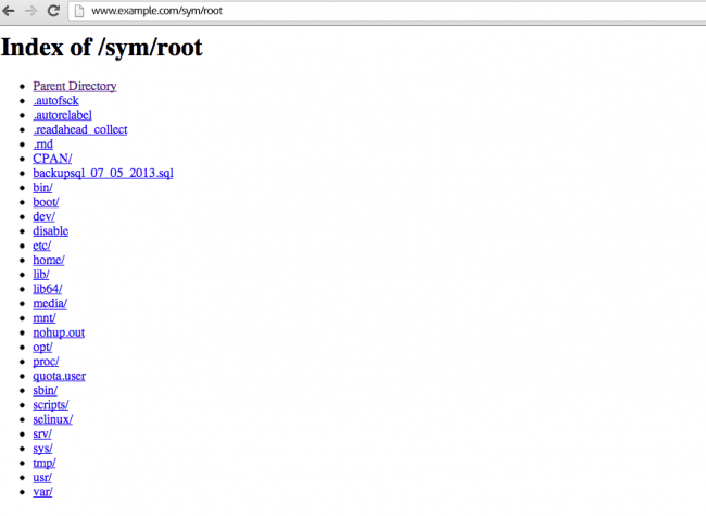 Symlink to root