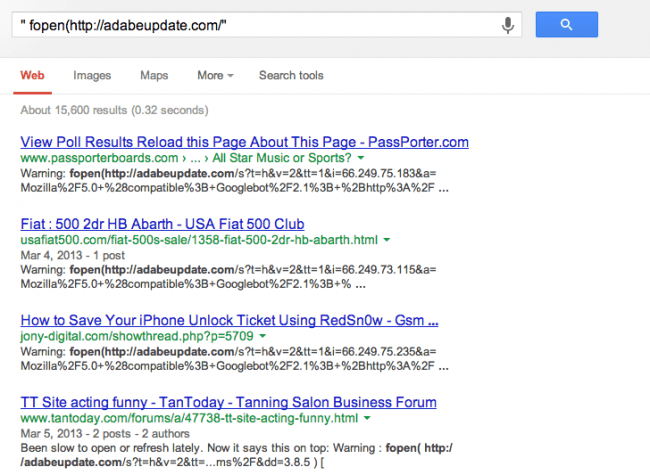 fopen Google Results