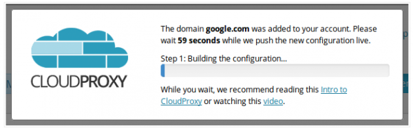 CloudProxy Onboarding meter