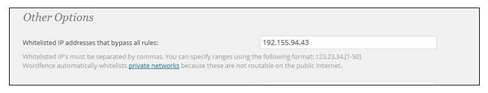 Sucuri - WordFence Whitelist IP Option