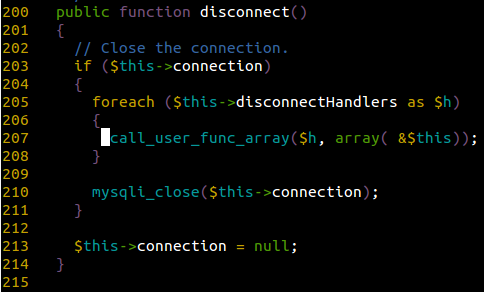 Disconnect function