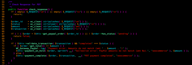 The check_response method