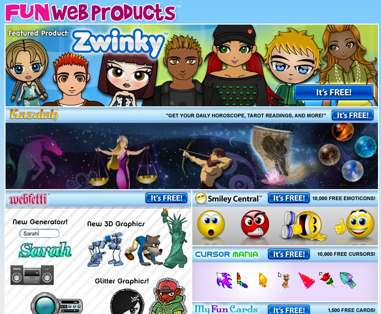 FunWebProducts Website