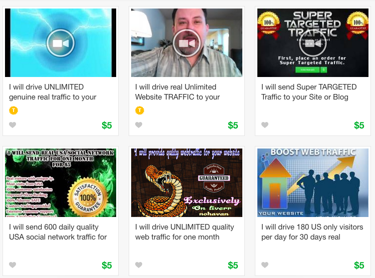 $5 Traffic Gigs for sale on Fiverr