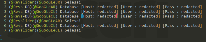 Credenciales enviadas por el IRC bot