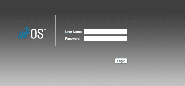 AirOS router login page used for DDoS 