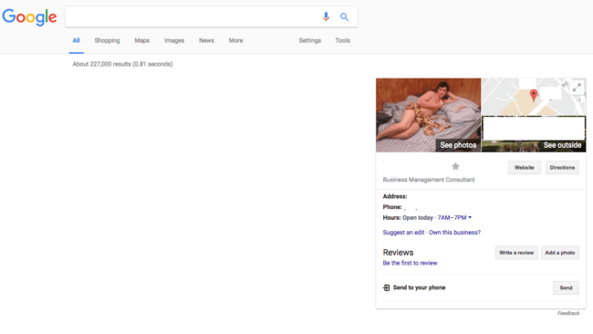 google business image spam