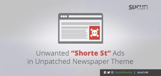 Unwanted “Shorte St” Ads in Unpatched Newspaper Theme