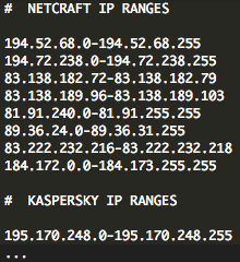 IP Ranges Blocked by Hackers in Phishing Attacks