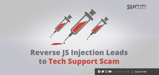Reverse Javascript Injection Redirects to Support Scam on WordPress