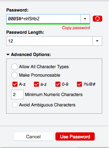 Generating long and secure passwords with a password manager