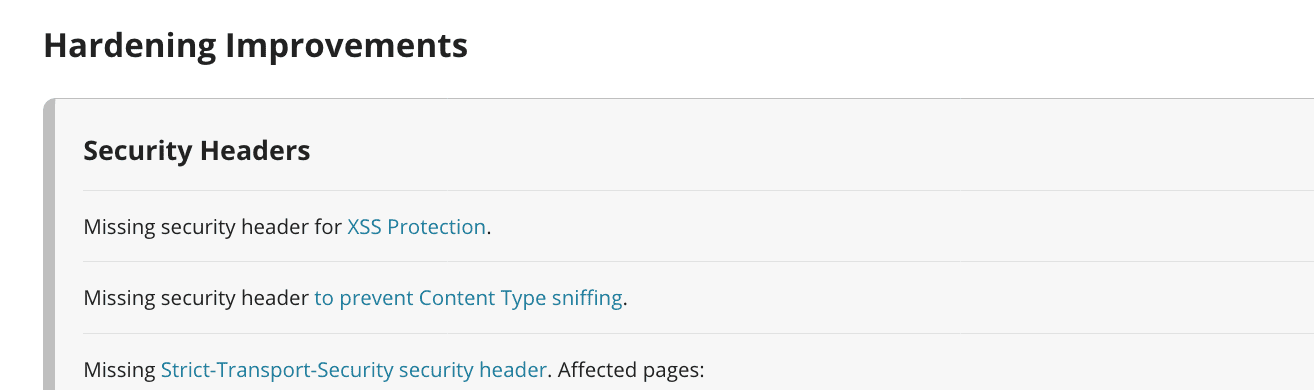 Example of Hardening Improvement