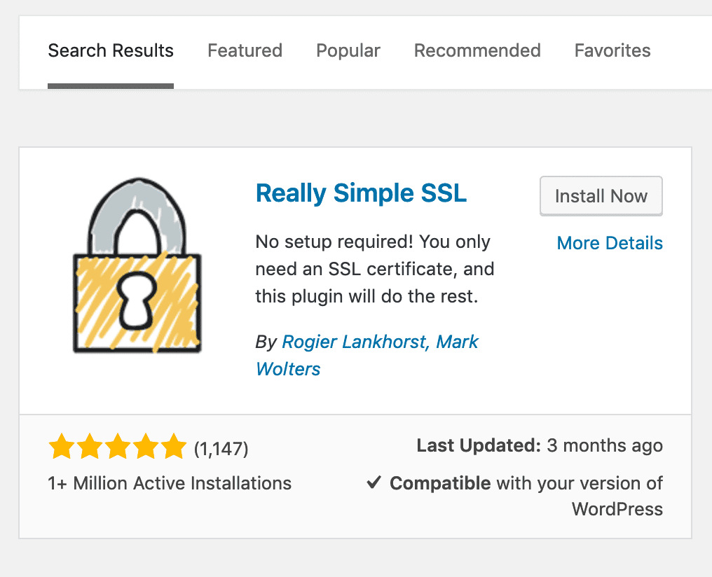 Activate Really Simple SSL Plugin in WordPress