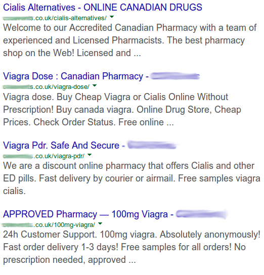 Example of SEO Spam