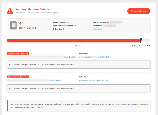 Blackhat SEO Infektion in Typo3