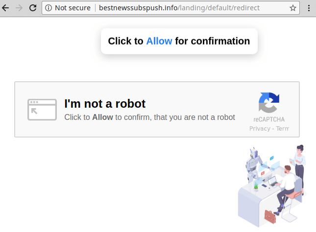 Fake reCAPTCHA page