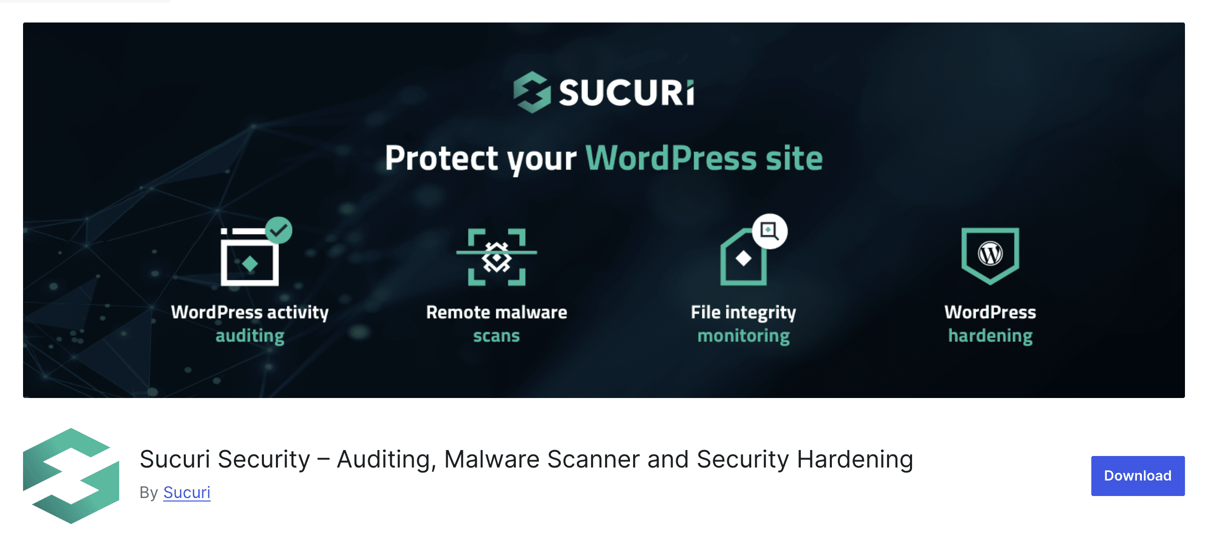 Sucuri Security Free WordPress Plugin – Auditing, Malware Scanner and Security Hardening
