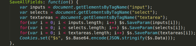 Deobfuscated JavaScript Data Capture