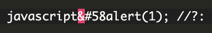 javascript&#58alert(1); //?: