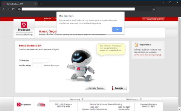Bank Phishing Campaign in Brazil 3