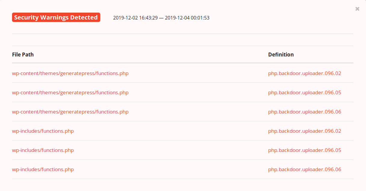 Security Warnings Detected in File Monitoring