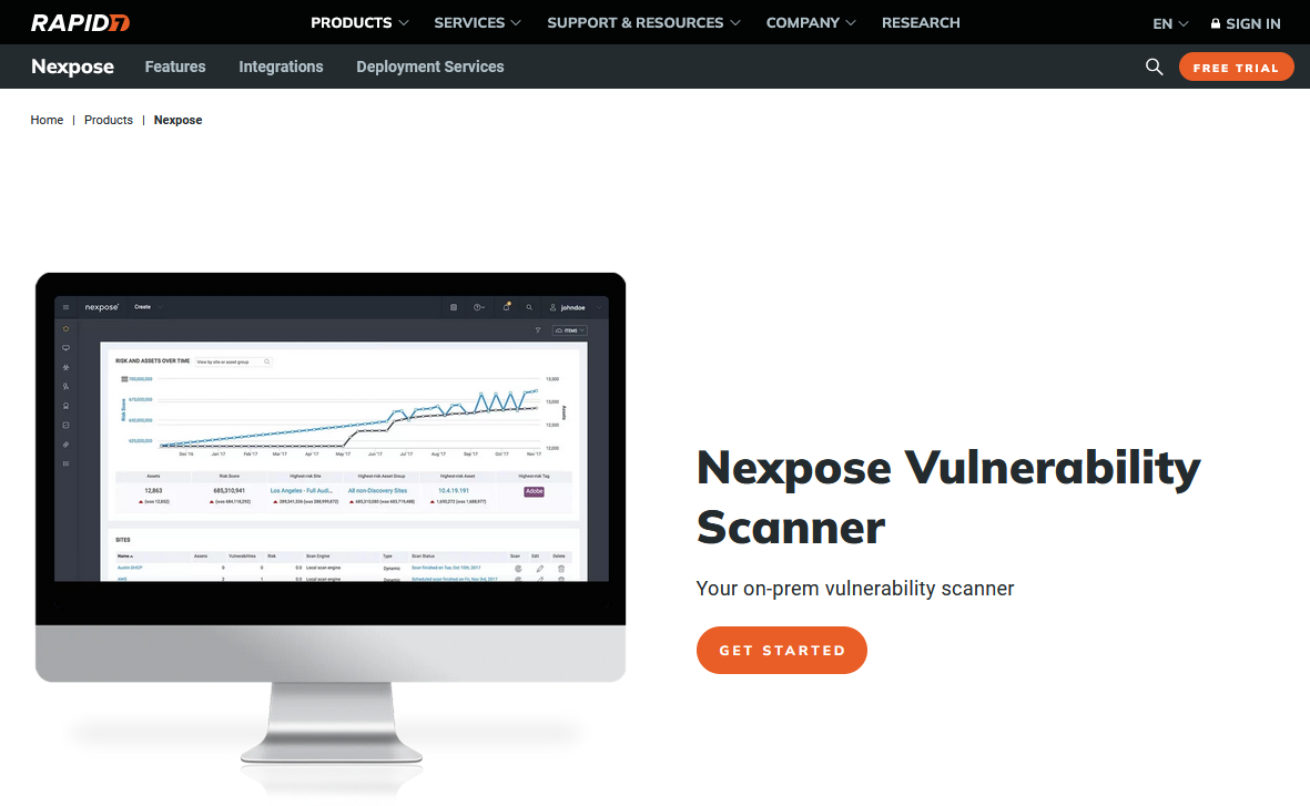 Rapid7 Nexpose – Website Vulnerability Scanner