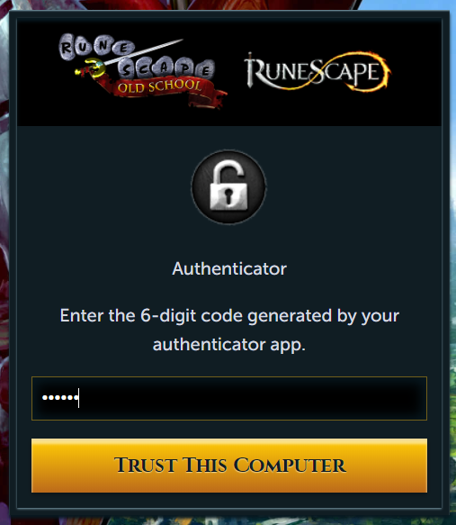 RuneScape authenticator