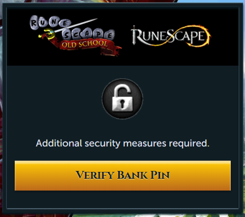 Runescape bank pin