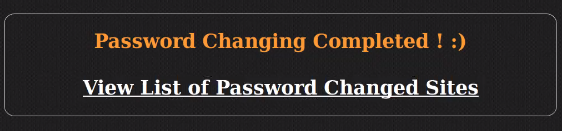 wordpress mass password changer success notification