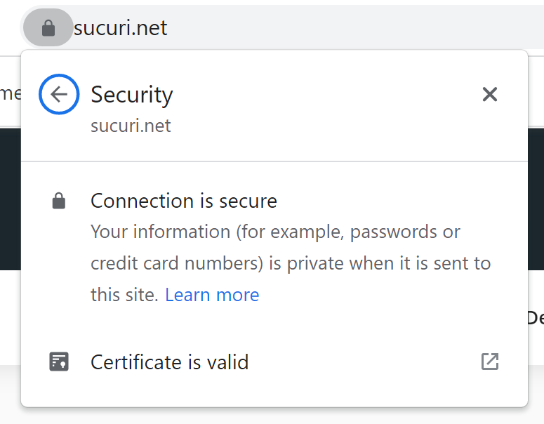 Secure HTTPS with SSL Chrome Notification