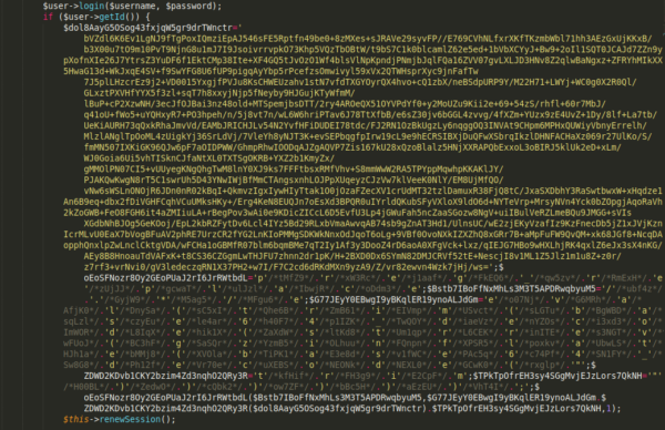 Session.php file in a compromised Magento website