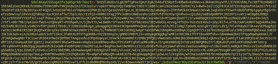 Base 64 encoded string