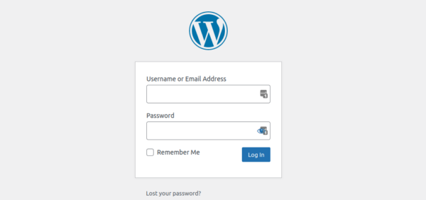 WP Admin login 