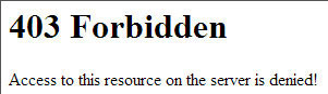 403 Forbidden as a result of htaccess file