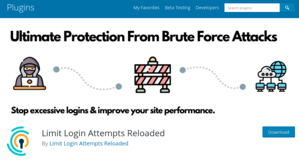 Limit login attempts plugin to help prevent brute force