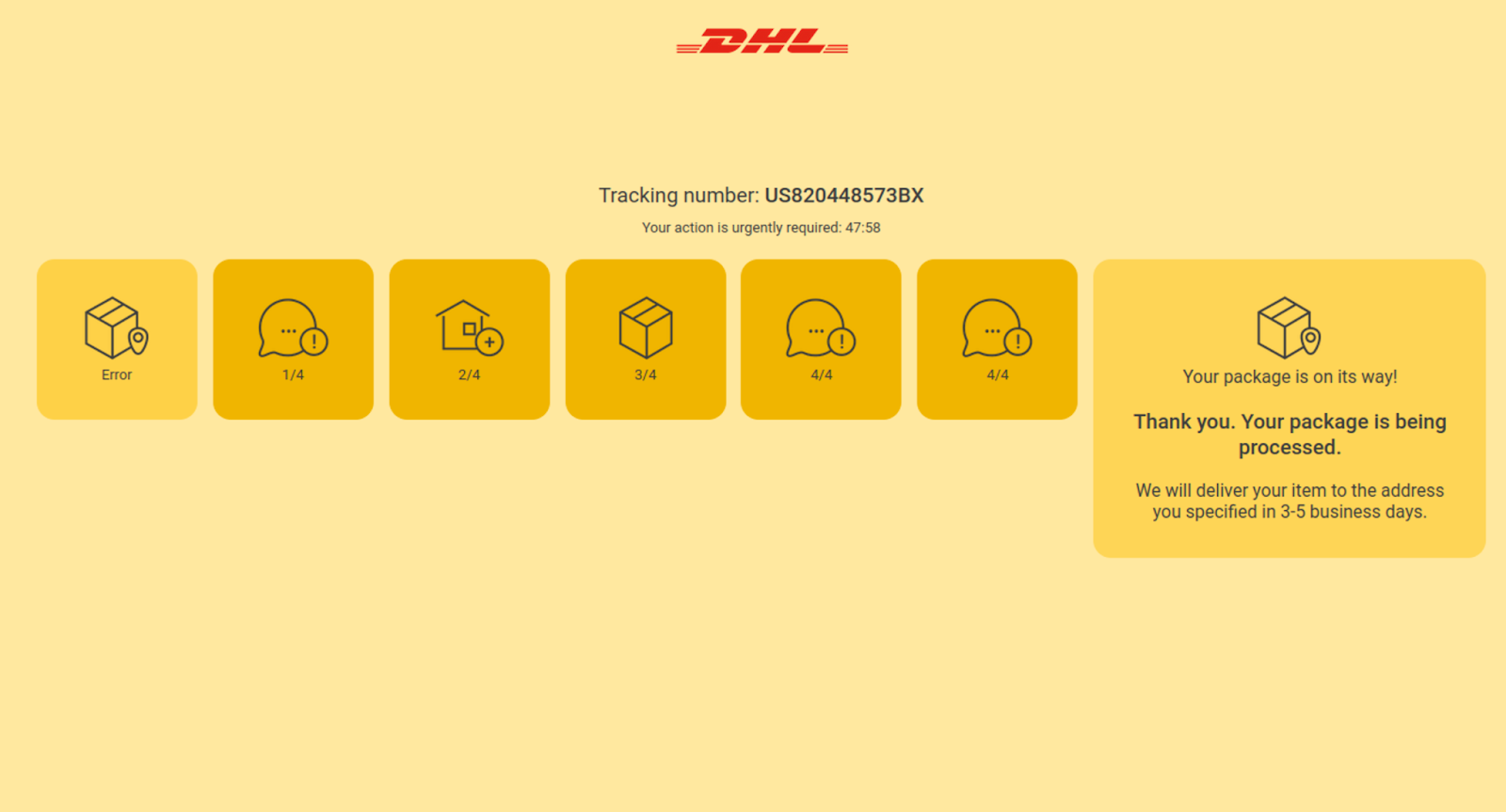 DHL Phishing Redirects to Amazon
