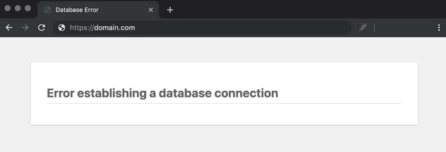 500 error establishing a database connection in WordPress