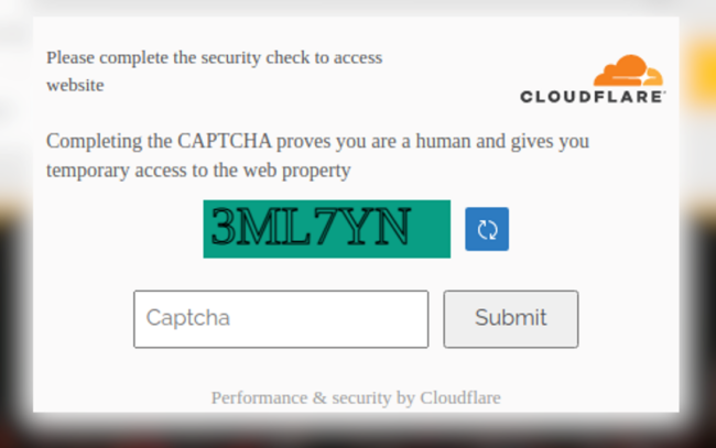 Fake Captcha CloudFlare Alert 