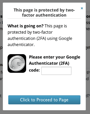 Protect your website with 2fa and protected pages