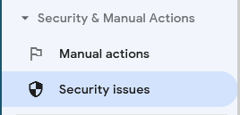 Security issues detected in Google Search Console