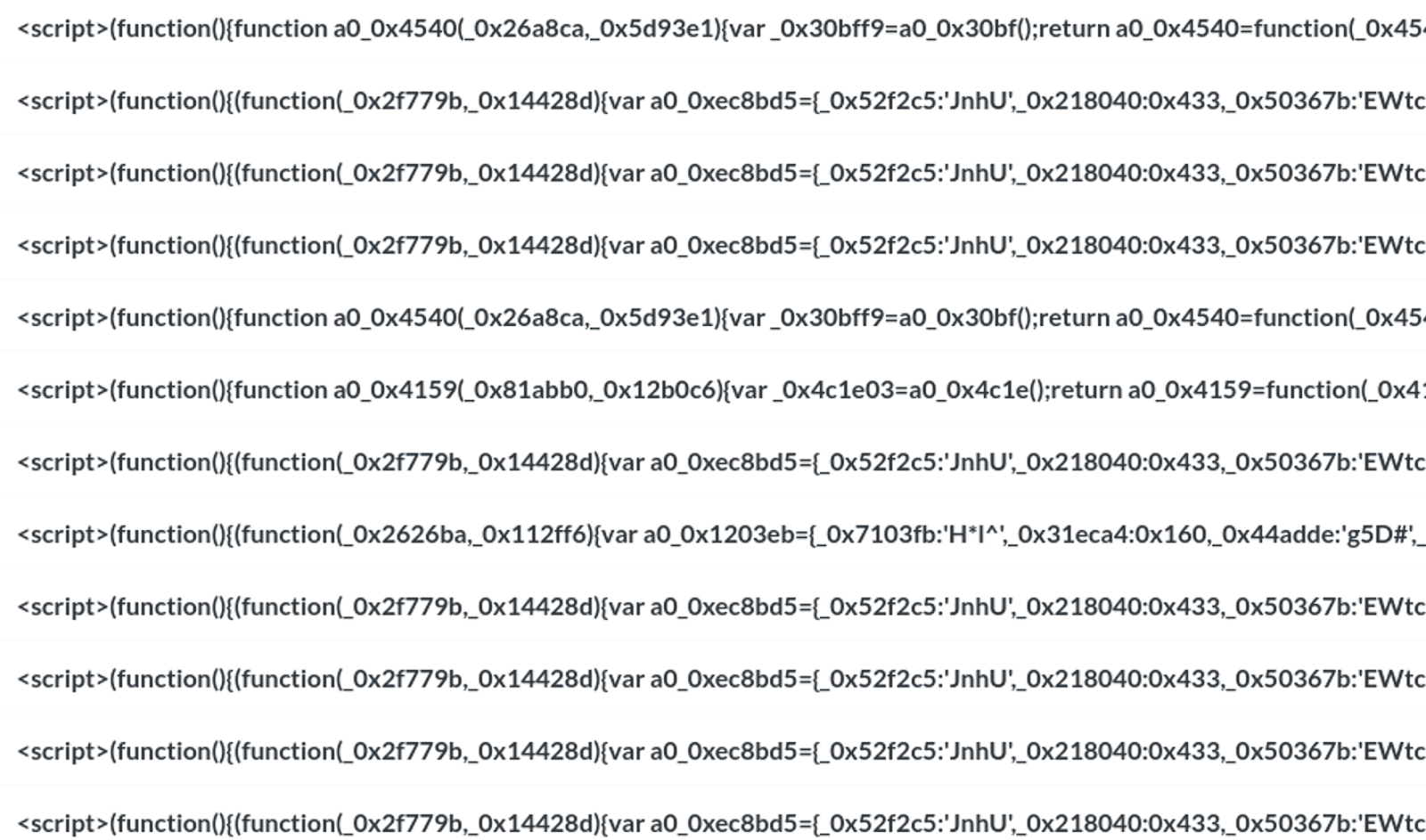 Examples of new SocGholish injection detections