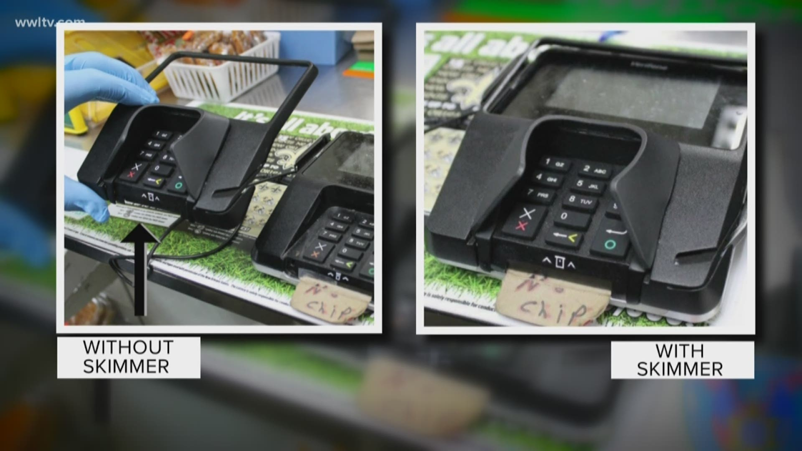How to physically detect a credit card skimmer at a store