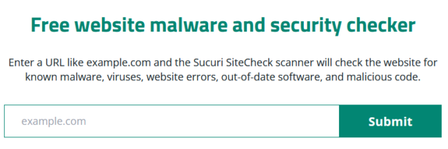 SiteCheck remote malware website scanner